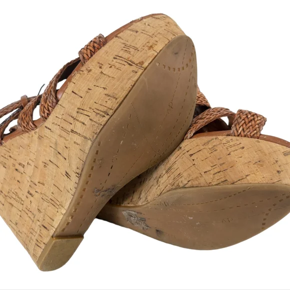 Dolce Vita Tan Strappy Wedge Sandals -8.5 - Picture 4 of 4